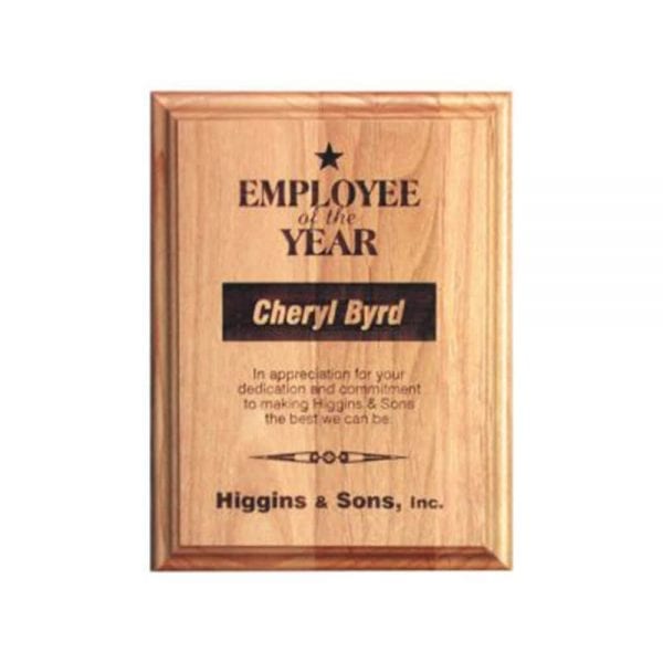Employee of the Year Alder Wood Plaque - Perfect in Design - Custom laser  engraving