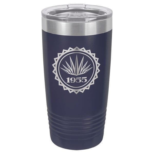 Polar Camel 20 oz. Navy Blue Ringneck Vacuum Insulated Tumbler w/Clear Lid